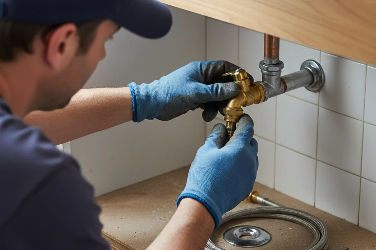 Shutoff valve and fitting work during Faucet and Fixture Repair in Gordonsville